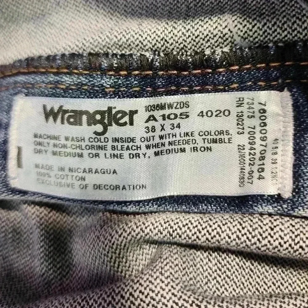 NEW Wrangler Premium Performance Advanced Comfort Cowboy Cut Fit Jeans 38x34